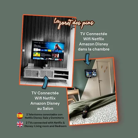 La Foret Des Pins - Free Check-in - Wifi - Parking Prive - Netflix - Draps & Serviettes Inclus Apartment Labenne